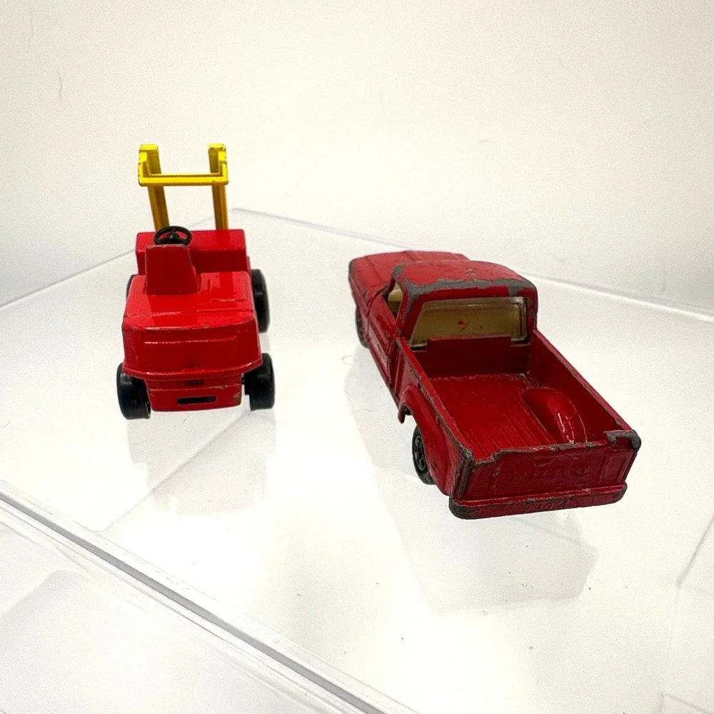 Matchbox Lesney Lot 1972 Fork Lift No 15 Ford Pick-Up No 6 Red Made England